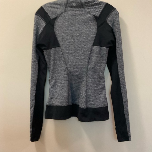 LULULEMON Bhakti Yoga Jacket Coco Pique Black White Size 4 - Picture 6 of 7